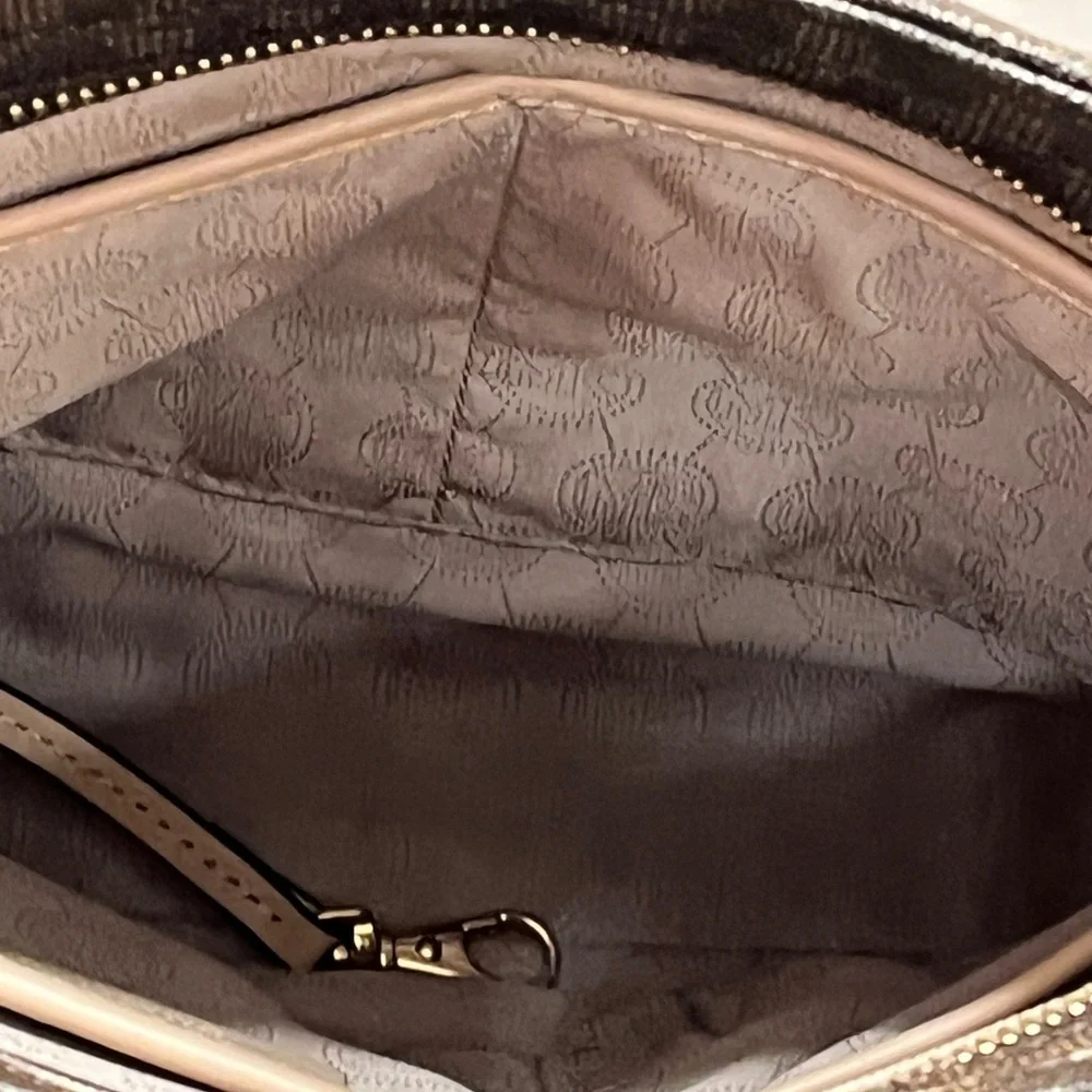 Michael Kors Dark Brown Monogram Shoulder Bag - Picture 5 of 13
